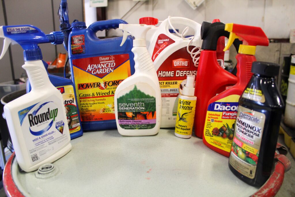 Collection of used Herbicides and Pesticides brought into an NEDT Collection Center.