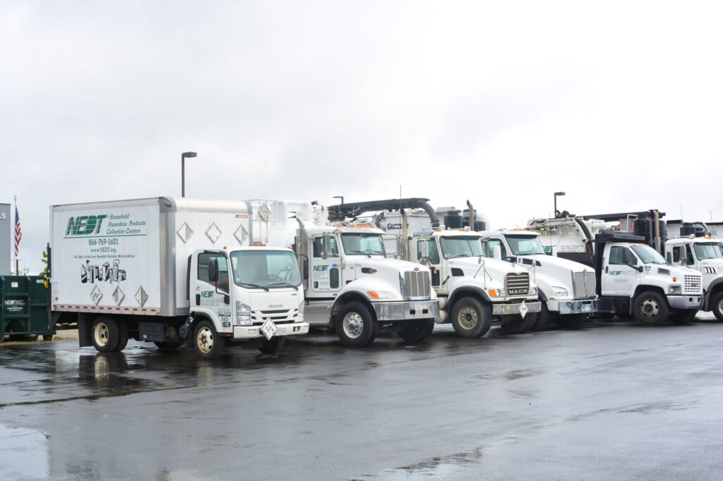 Our NEDT Truck Fleet for Residential Hazardous Waste Services